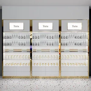 CM016 Beauty Salon Wall Display Cabinet LED Light