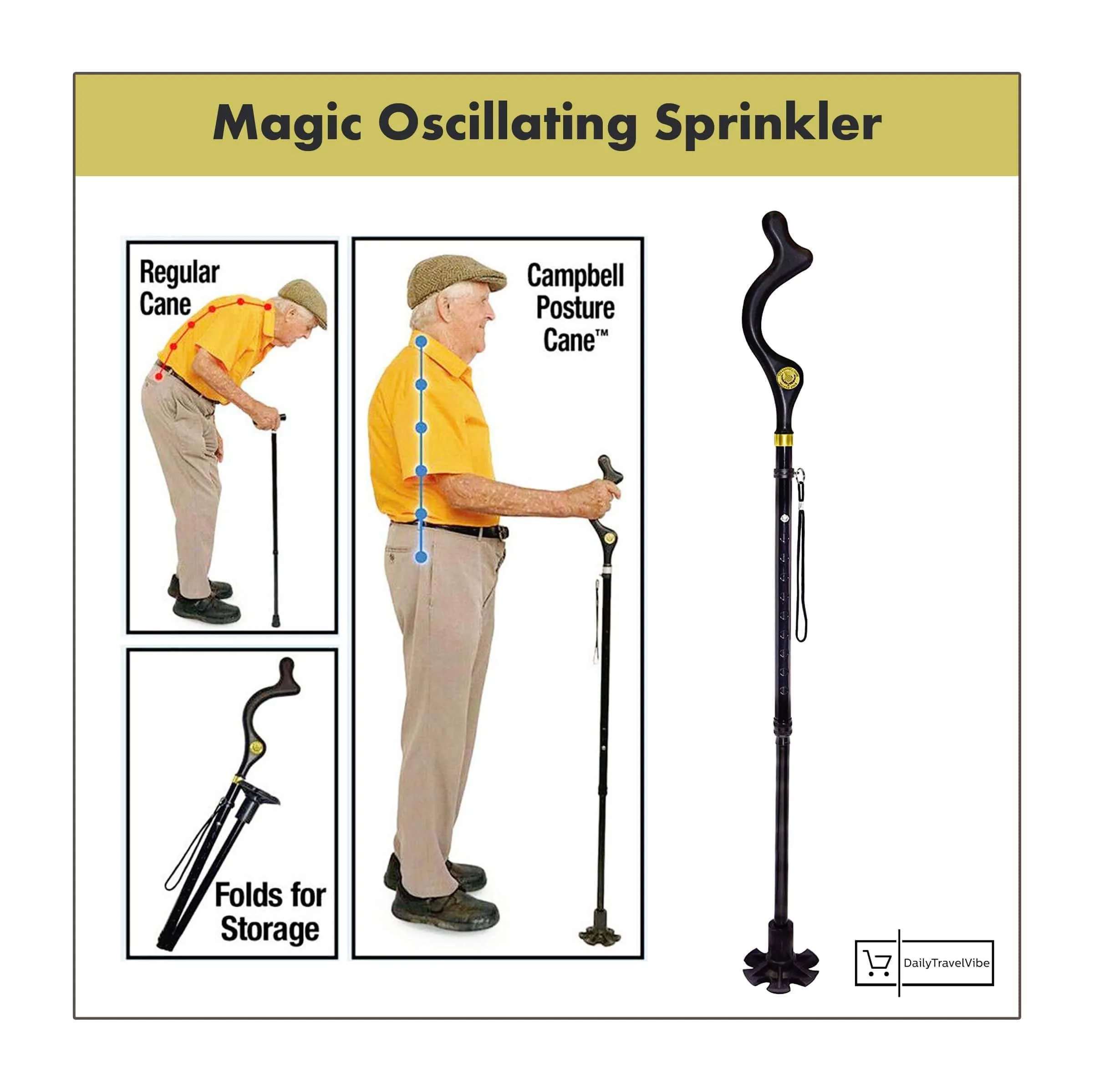 Collapsible Posture Walking Cane