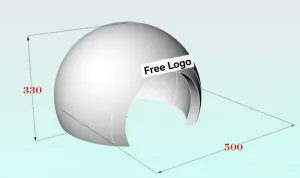 Commercial Inflatable Marquee Dome Tent, Inflatable Igloo Dome Event Tent for Wedding Party Exhibition (5m/16.5ft Diameter with Blower and LED Light)