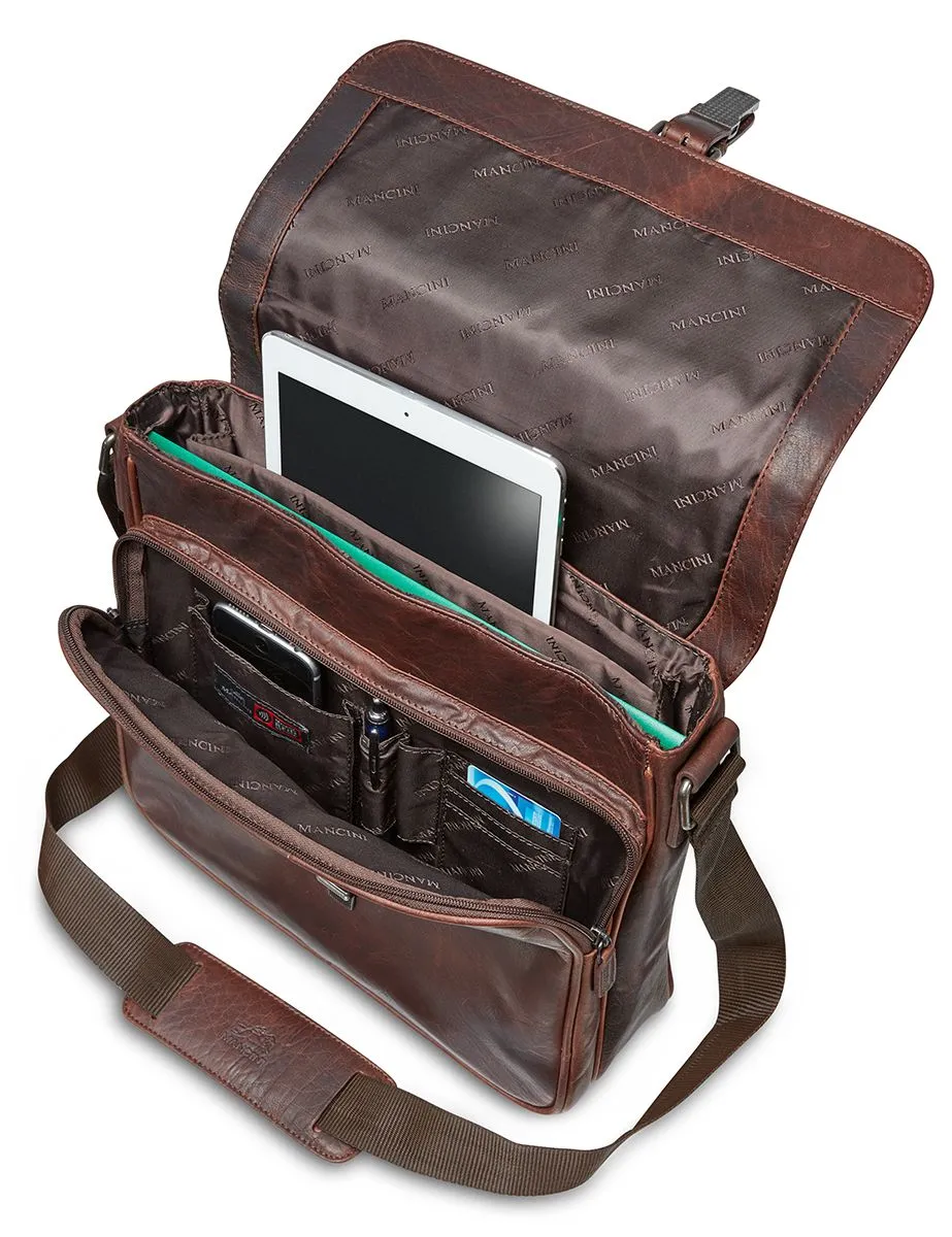 Compact Bag Worldwide tracking Buffalo Custom-built Collection Messenger Leather Mancini