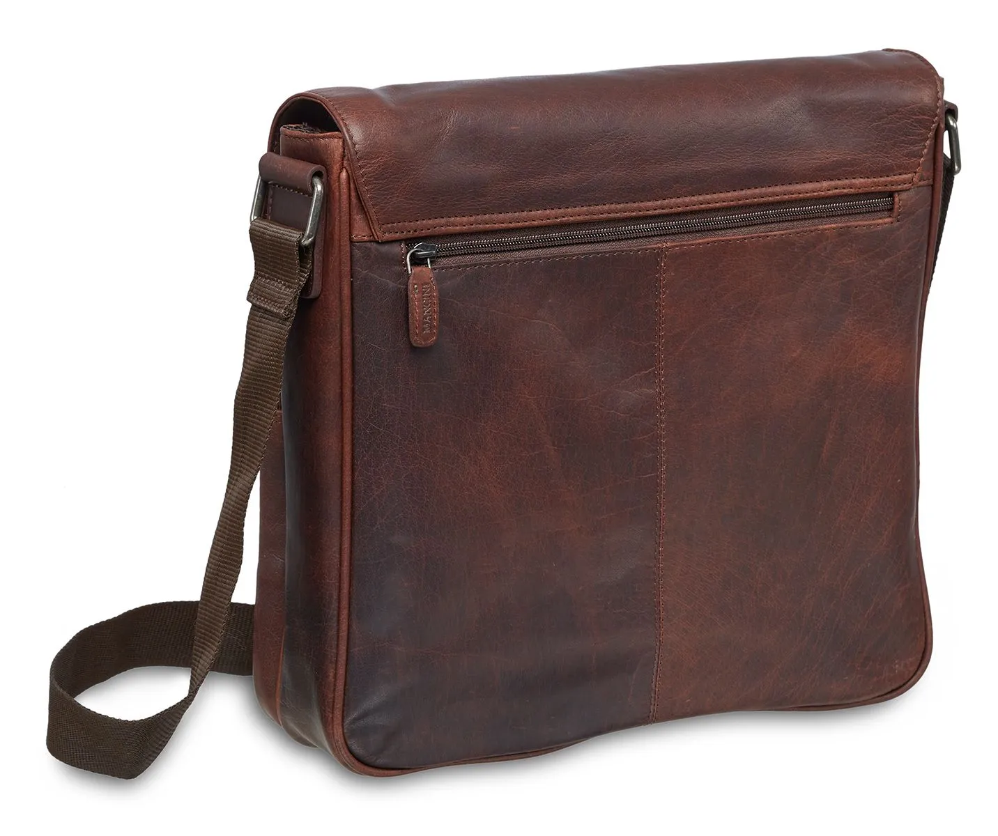 Compact Bag Worldwide tracking Buffalo Custom-built Collection Messenger Leather Mancini