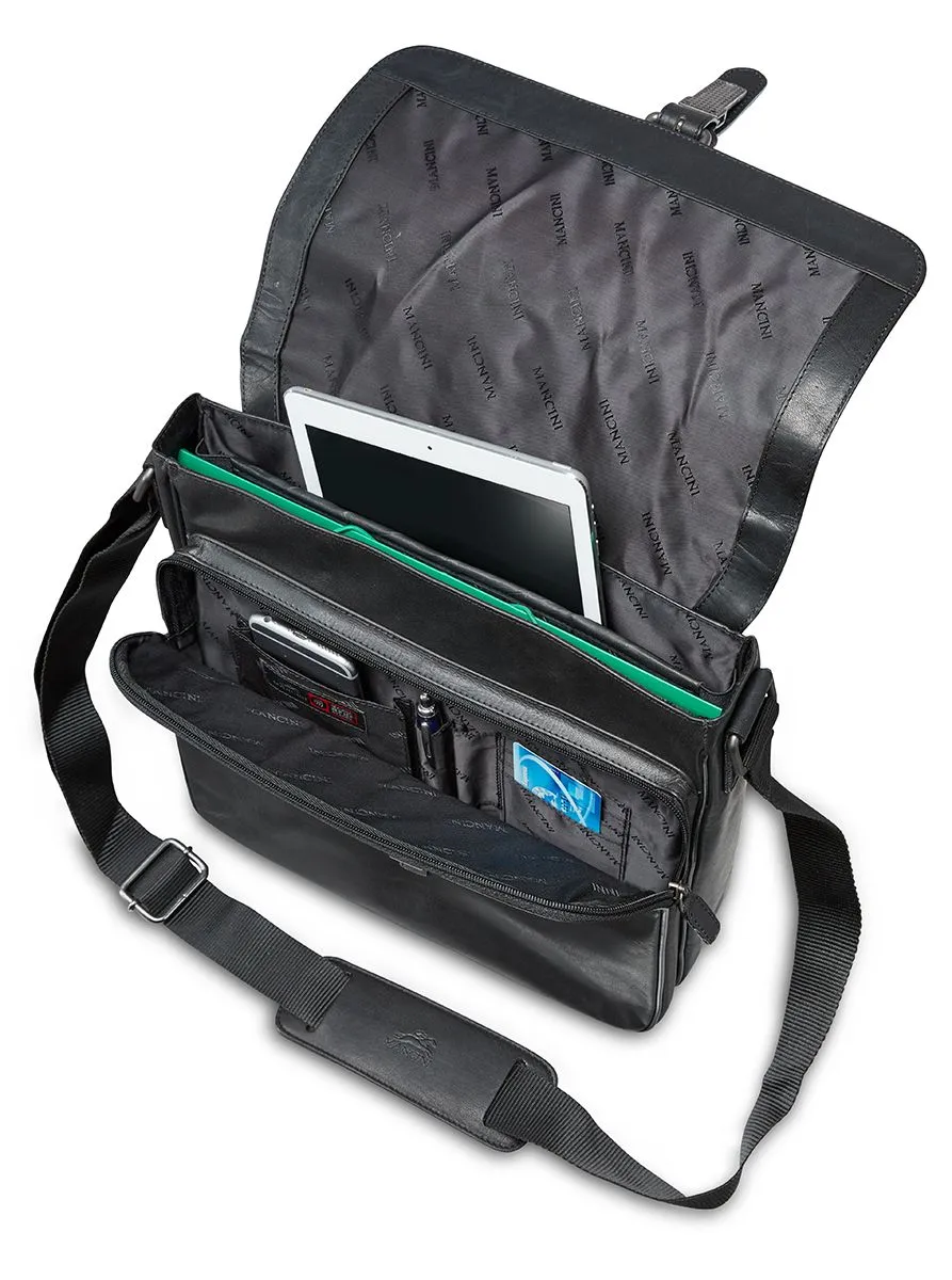 Compact Bag Worldwide tracking Buffalo Custom-built Collection Messenger Leather Mancini