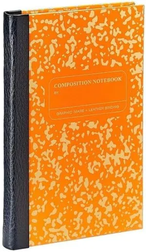Composition Notebook NEON-Orange/Gold Leather by Graphic Image -