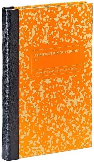 Composition Notebook NEON-Orange/Gold Leather by Graphic Image -