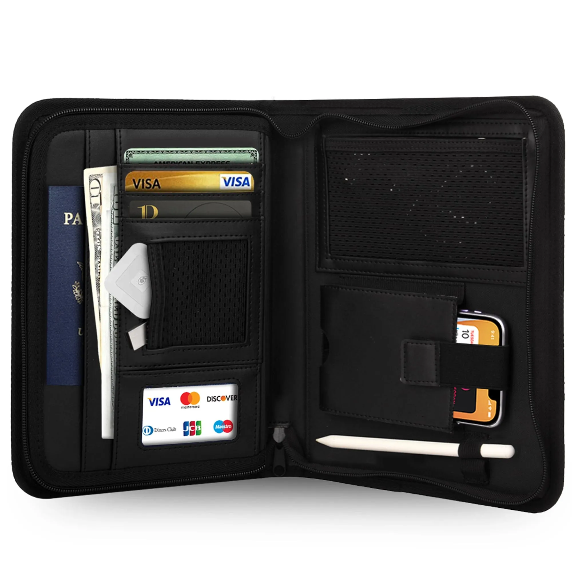 Cooper BizMate Pro Universal Travel Portfolio Organizer Case with A5 Notepad for 6-8" & 9-10.5" Tablets