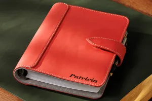 Coral Red Leather Notebook by Mureli – Bold Color, Timeless Craft
