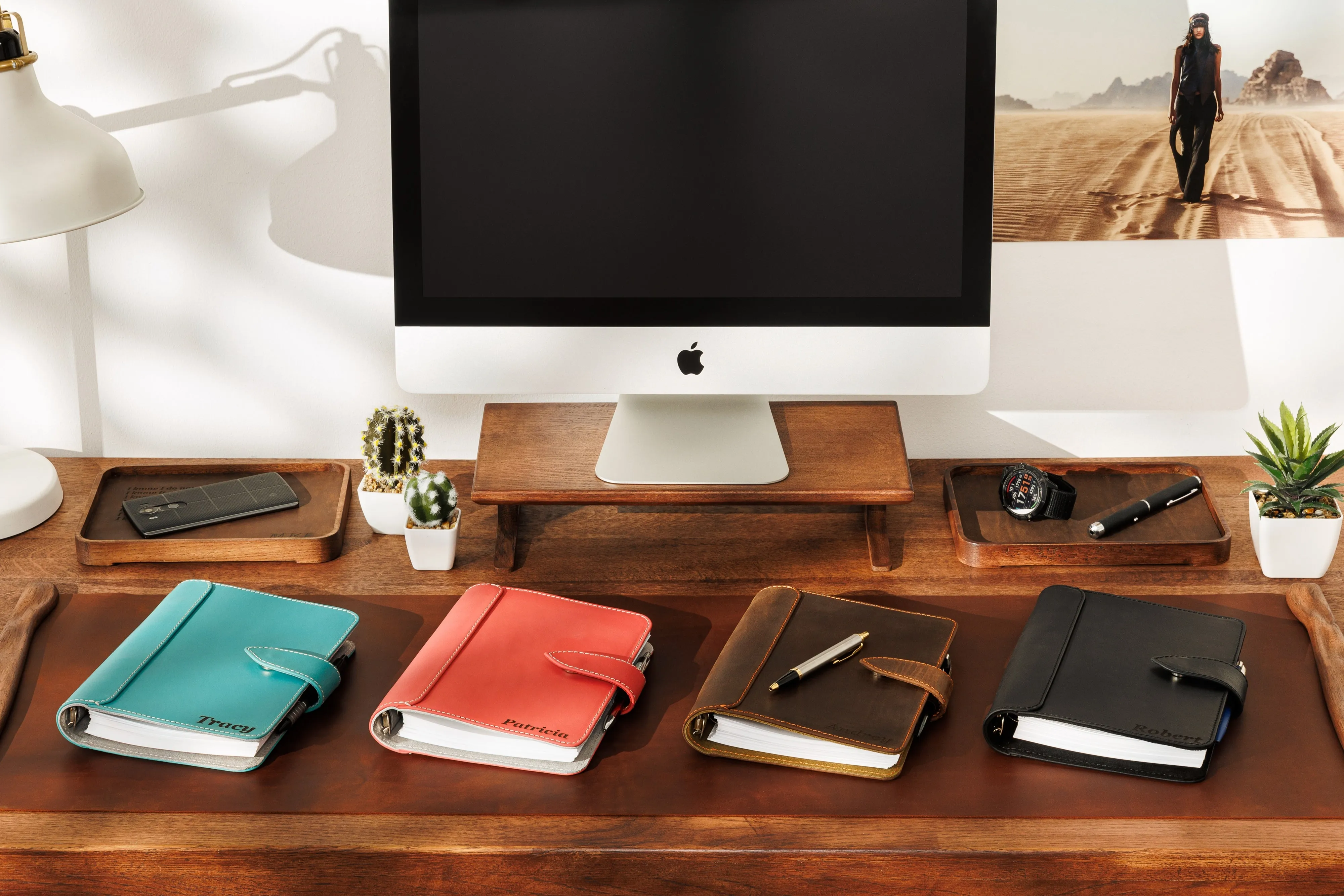 Coral Red Leather Notebook by Mureli – Bold Color, Timeless Craft