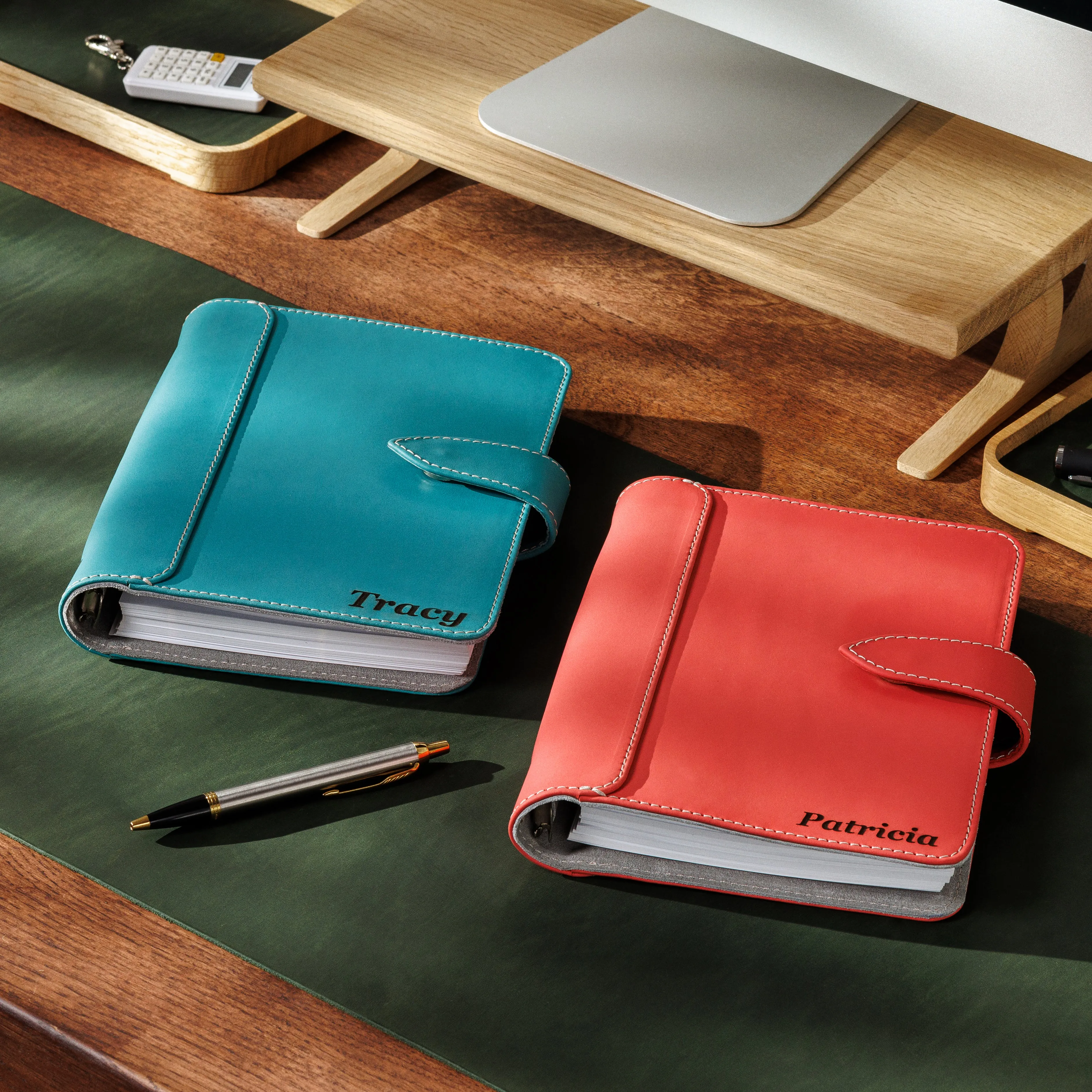 Coral Red Leather Notebook by Mureli – Bold Color, Timeless Craft