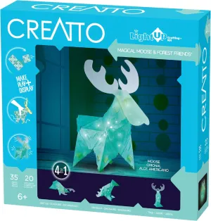 Creatto: Magical Moose & Forest Friends Light-Up Craft Puzzle from Thames & Kosmos, Blue