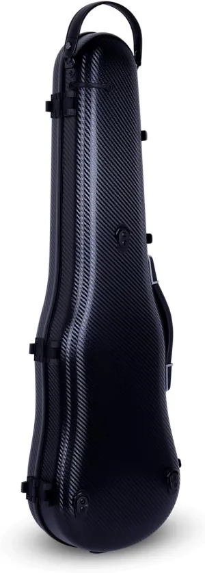Crossrock Carbon Composite Shaped 4/4 Violin Case | Ultra-Light 4.3lb, Suspension Padding, Backpack Straps, 2 Bow Holders – Black