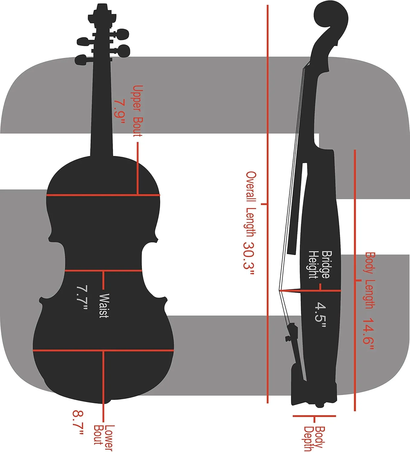 Crossrock Carbon Composite Shaped 4/4 Violin Case | Ultra-Light 4.3lb, Suspension Padding, Backpack Straps, 2 Bow Holders – Black
