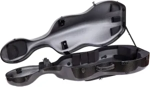 Crossrock Professional 3K Twill Carbon Fiber Cello Case | Fits 4/4 Full-Size Cello | 7lb Ultra-Light Travel-Ready Hardshell | Aerospace Weave Technology & Mirror Black Finish