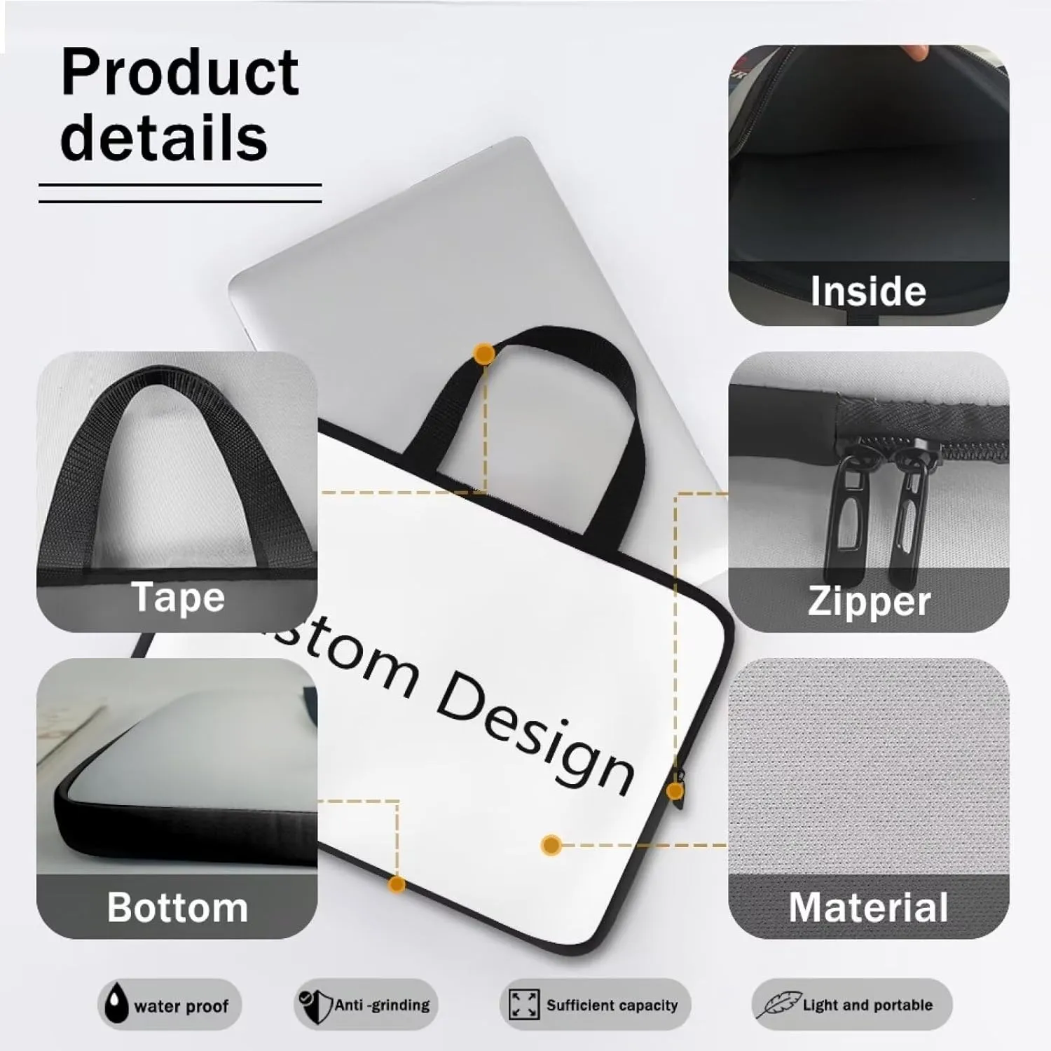 Cute Laptop Bag for Women 13In Lightweight Laptop Messenger Bag Briefcase Large Laptop Tote Bag for Men