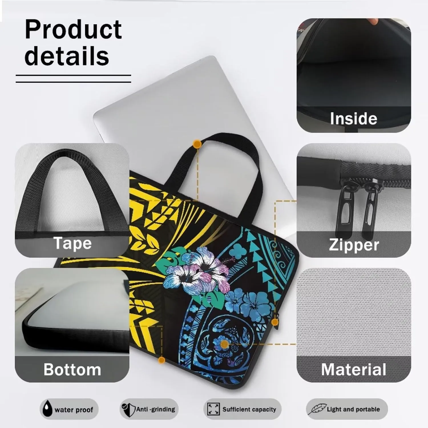 Cute Laptop Tote Bag Women,Large Laptop Bag 9""-17"" for Men Work Bag Briefcase Travel Laptop Bag