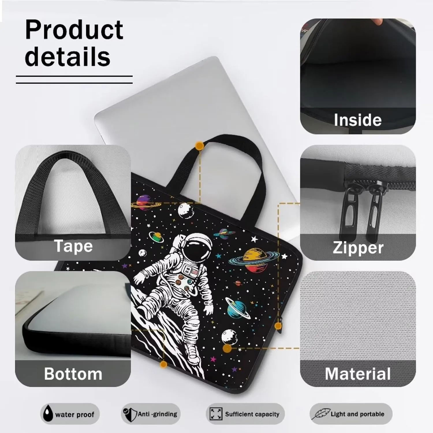 Cute Laptop Tote Bag Women,Large Laptop Bag 9""-17"" for Men Work Bag Briefcase Travel Laptop Bag