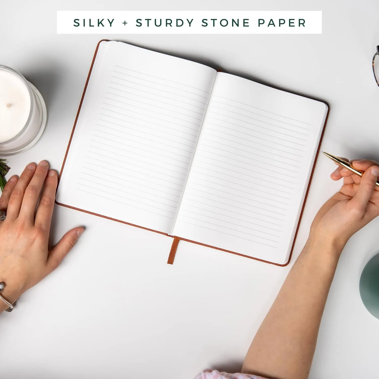 Daily Bliss Stone Paper Journal Premium A5 Hardcover Vegan Leather Notebook Journal | 160 Pages | Premium Quality Professional Notebook For Men and Women |Comes With Gift Box Waterproof Notebook