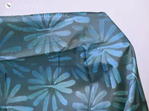 Dark Grey Indian Saree Soft Pure Hand Printed Silk Fabric By The Yard Wedding Dresses Bridesmaid Party Costume Crafting Sewing Dupatta Scarf