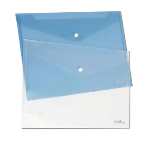 Deli Document Wallet Clear Polypropylene A4 Blue