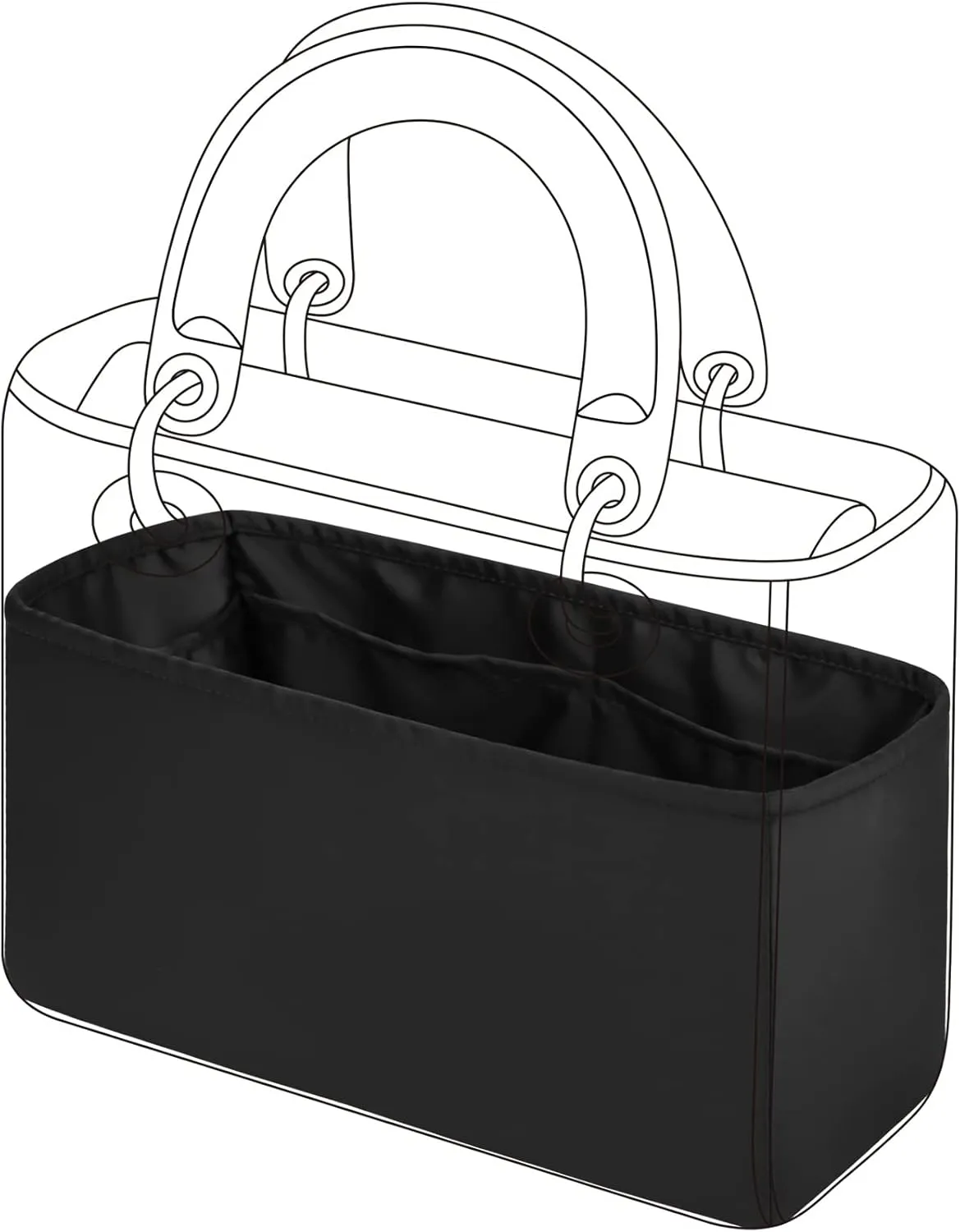 DGAZ Custom Purse Organizer insert For Lady-Dior Micro/Mini/S/M/L bags，Silky Smooth Bag Organizer，Luxury Handbag & Tote Shaper（Custom，custom）