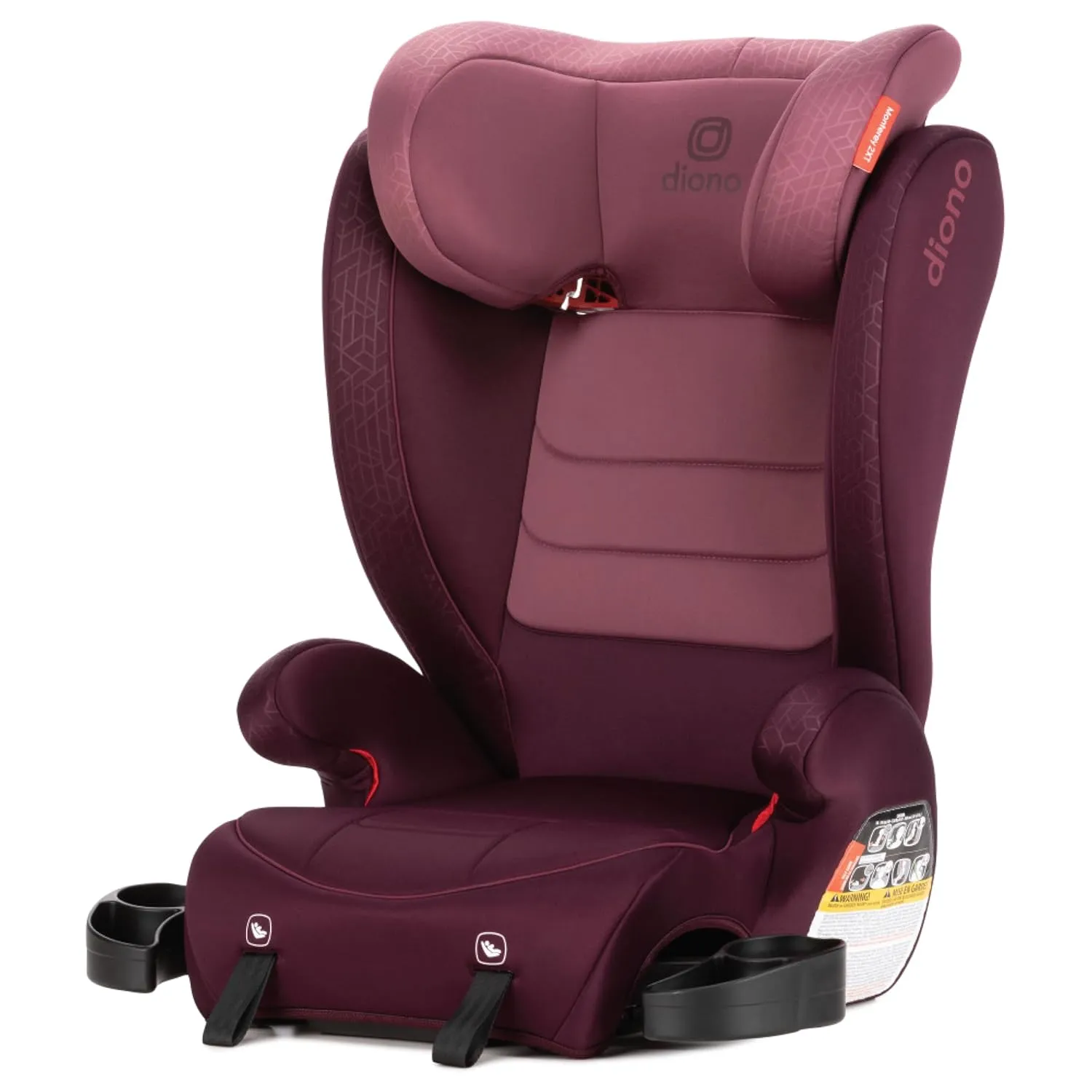 Diono Monterey 2XT Latch 2 in 1 Booster with Ultra Mat Complete Back Seat Protection, Side Impact Protection