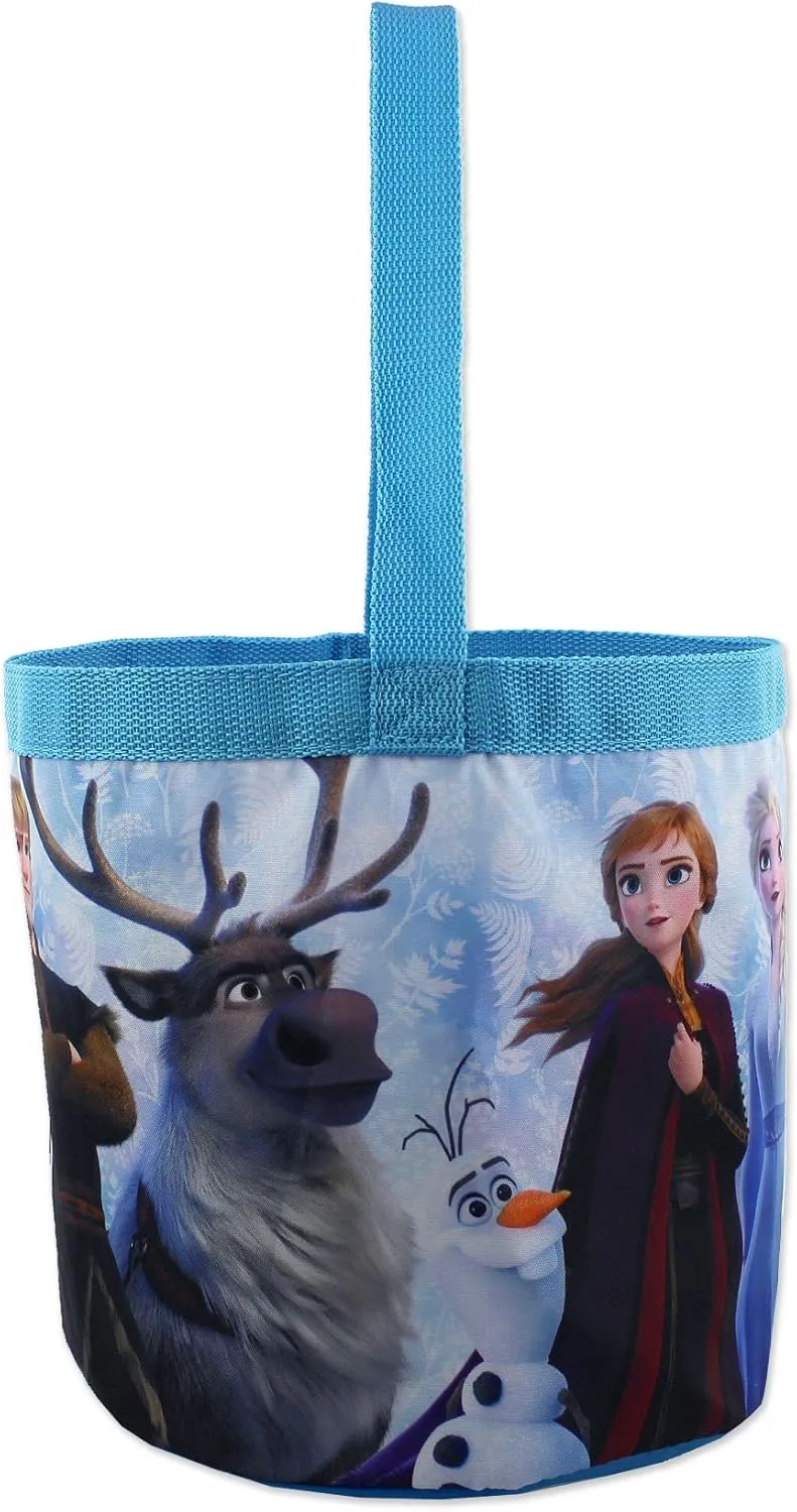 Disney Frozen 2 Elsa Anna Girls Collapsible Gift Basket Bucket Tote Bag