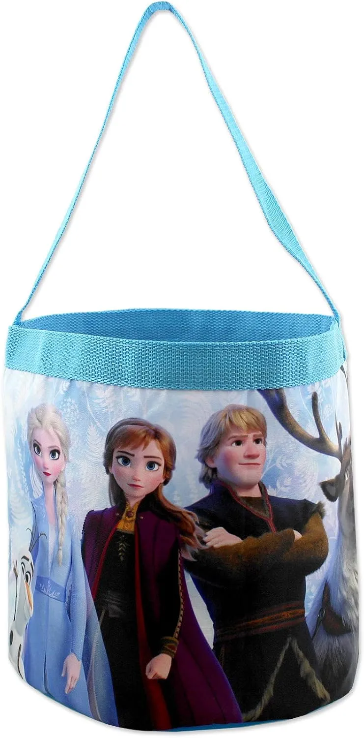Disney Frozen 2 Elsa Anna Girls Collapsible Gift Basket Bucket Tote Bag