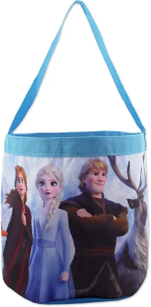 Disney Frozen 2 Elsa Anna Girls Collapsible Gift Basket Bucket Tote Bag