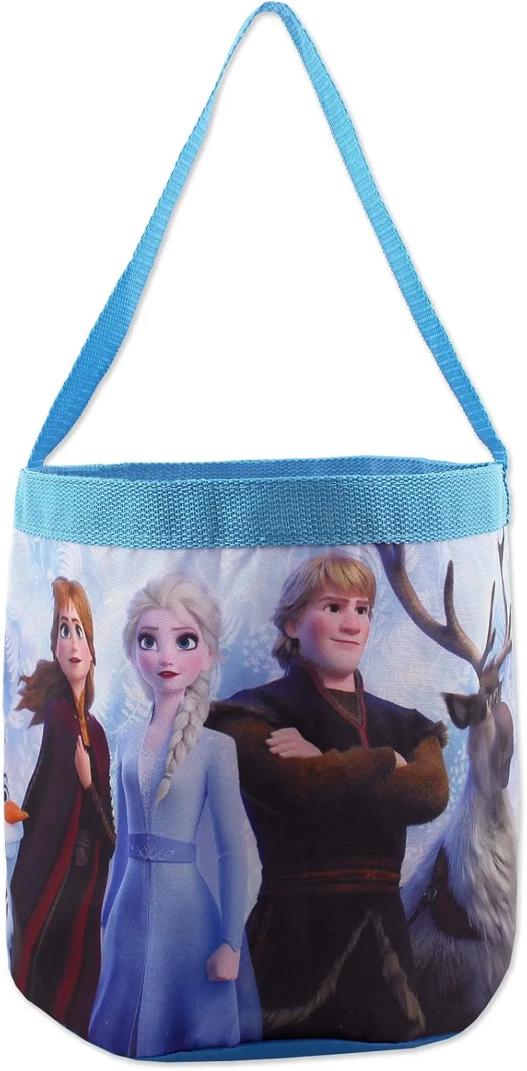 Disney Frozen 2 Elsa Anna Girls Collapsible Gift Basket Bucket Tote Bag