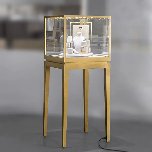 DM185 Metal Jewelry Tower Display Case with Spinner