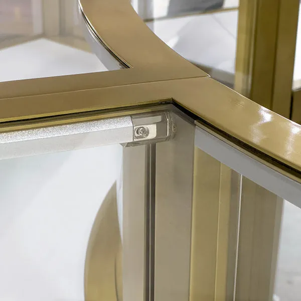 DM264 Curved Counter Display Case Set Metal Showcase