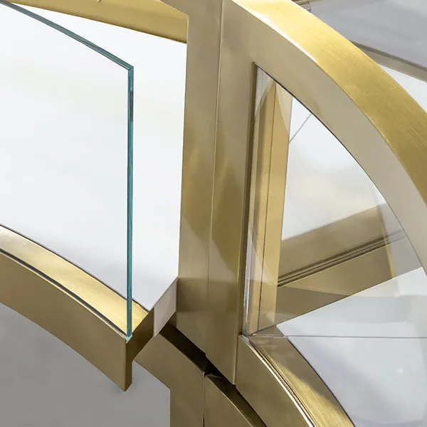 DM264 Curved Counter Display Case Set Metal Showcase