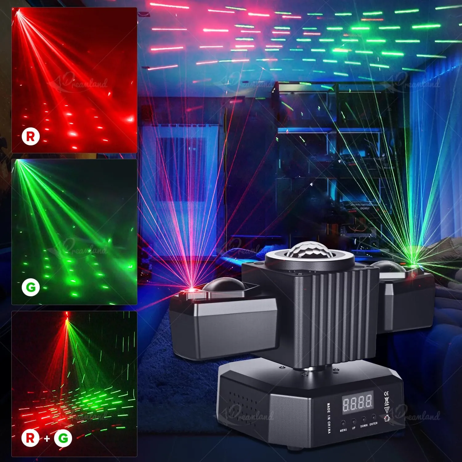 Dreamland Party Disco Light, Disco Ball Dj Light Sound Activated with Remote Control Stage Strobe for Parties KTV Christmas (Angel)