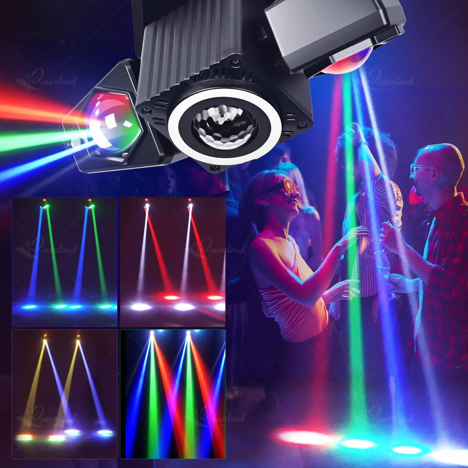 Dreamland Party Disco Light, Disco Ball Dj Light Sound Activated with Remote Control Stage Strobe for Parties KTV Christmas (Angel)