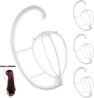 Dreamlover Wig Stand, Wig Holder Hanger for Closet, Semitransparent, 4 Sets