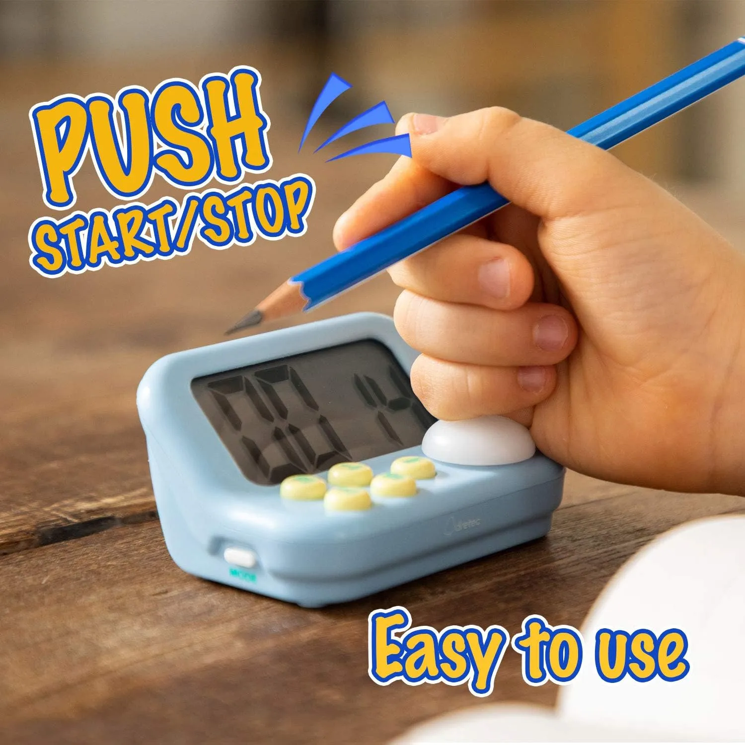 dretec pomodoro Timer, Productivity Timer, for Studying,exam, for Kids, Large Display, Large Button, Purple