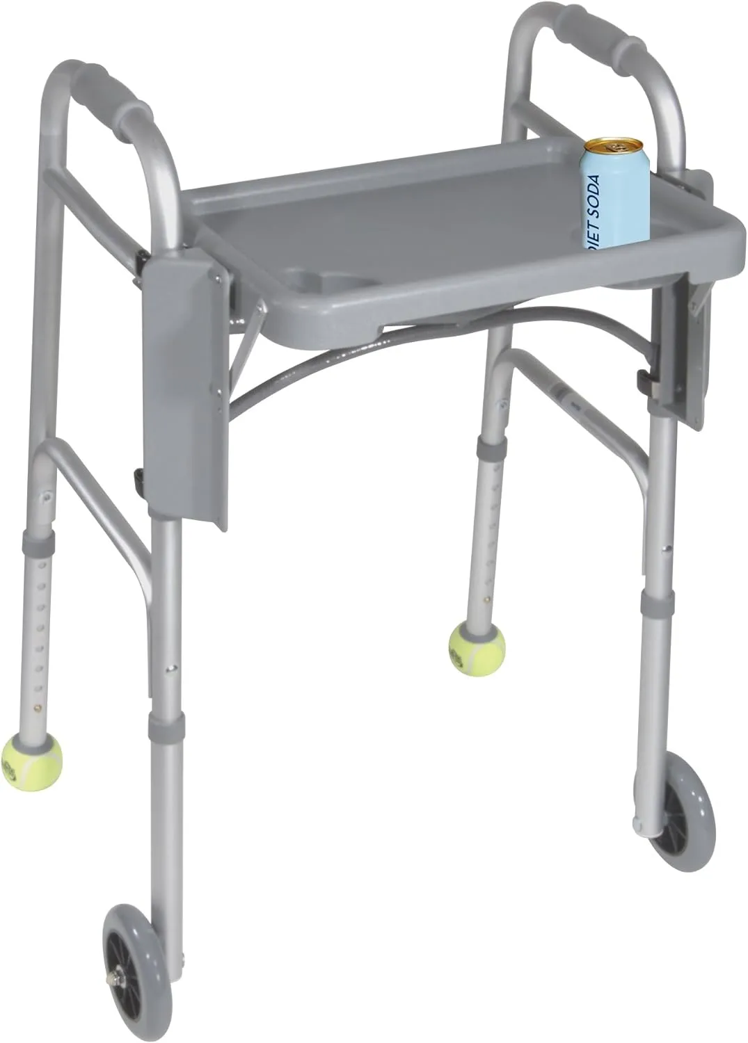 Drive Medical 10125 Walker Tray with Cup Holders, Gray