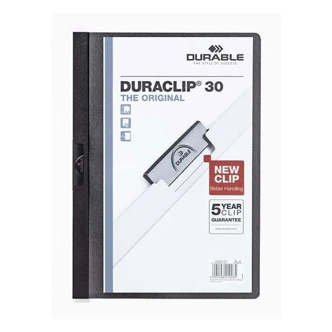 Durable duraclip document file a4 30 sheet black
