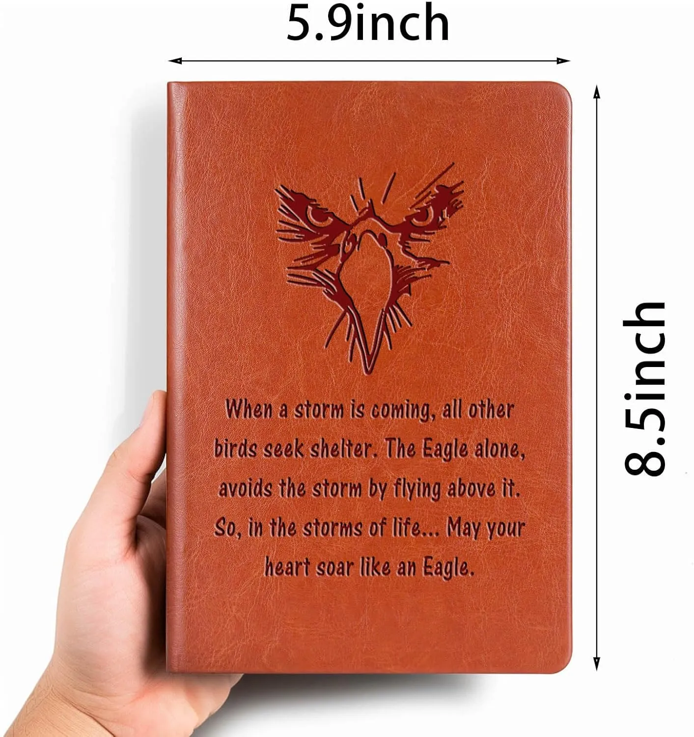 Eagle Gift for Scouts Leather Notebook Court Of Honor Gift Boy Scout Gift Scouts Leader Gift Birthday Graduation Gifts for Son Daughter (Brown)