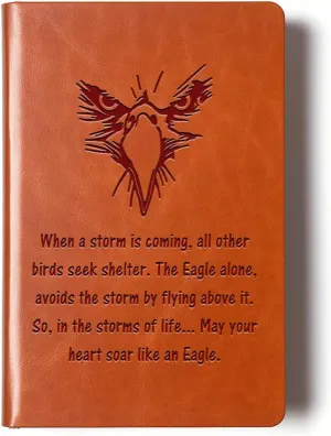 Eagle Gift for Scouts Leather Notebook Court Of Honor Gift Boy Scout Gift Scouts Leader Gift Birthday Graduation Gifts for Son Daughter (Brown)