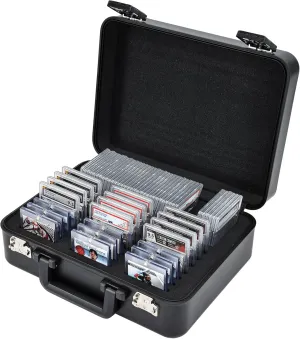 Elite Graded Card Storage Case - Professional Aluminum Travel Vault with 21 Individual Slots, TSA-Approved Locks, and Premium Protection Box for PSA Slabs & Trading Cards