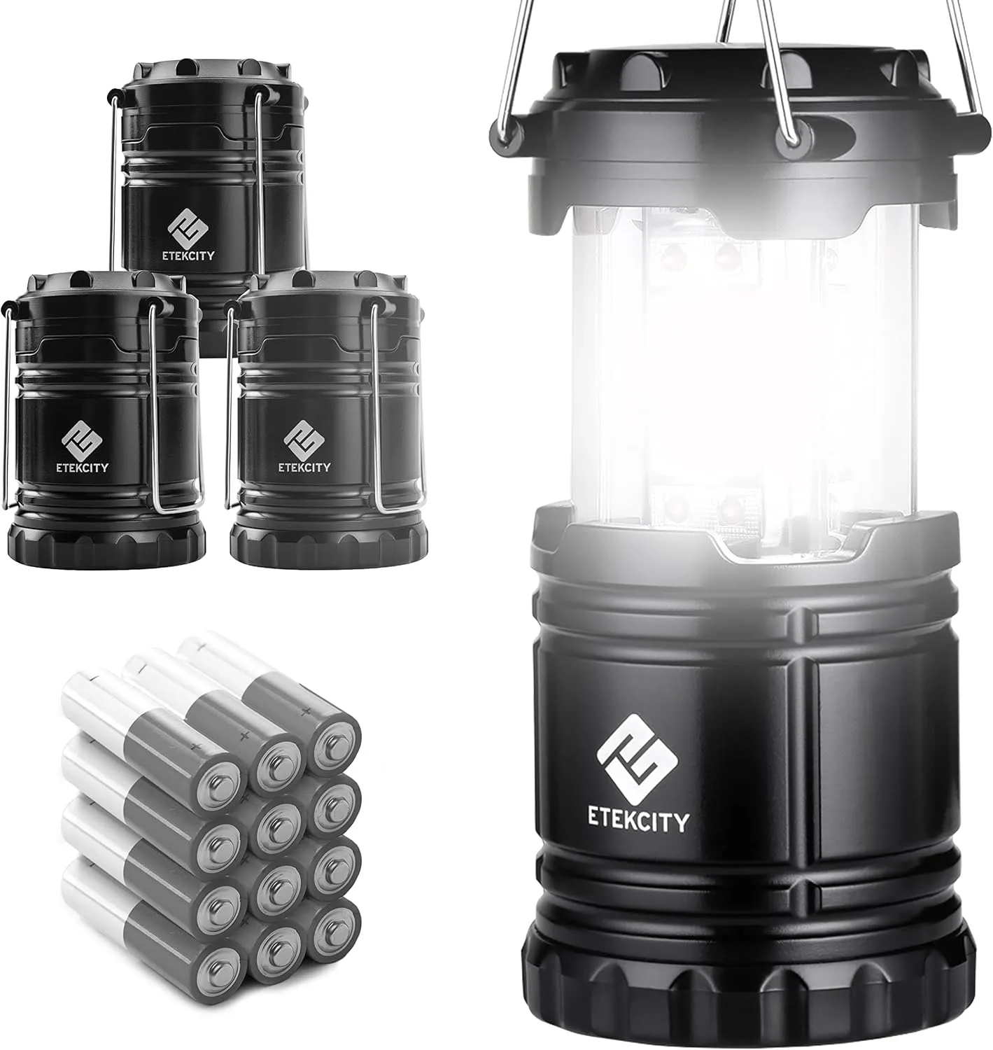 Energizer LED Headlamp PRO (2-Pack), IPX4 Water Resistant Headlamps & Etekcity Camping Lantern for Power Outages, Emergency Camping Lights