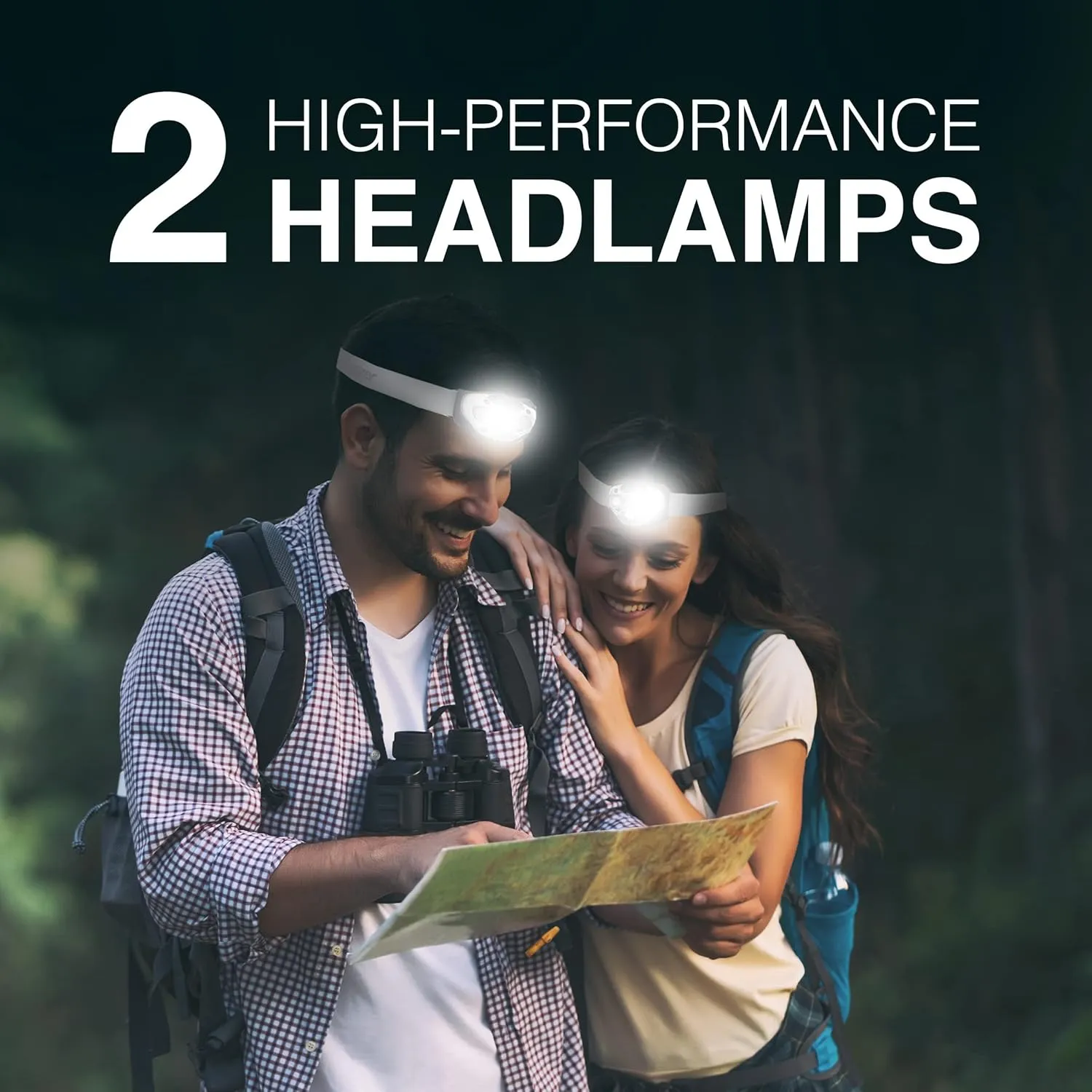 Energizer LED Headlamp PRO (2-Pack), IPX4 Water Resistant Headlamps & Etekcity Camping Lantern for Power Outages, Emergency Camping Lights
