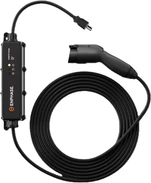 Enphase Mobile EV Charger, 12 A, Safety Certified, Indoor/Outdoor, 25ft Rugged Cable & SAE J1772 Connector, 120V, NEMA 5-15 Plug