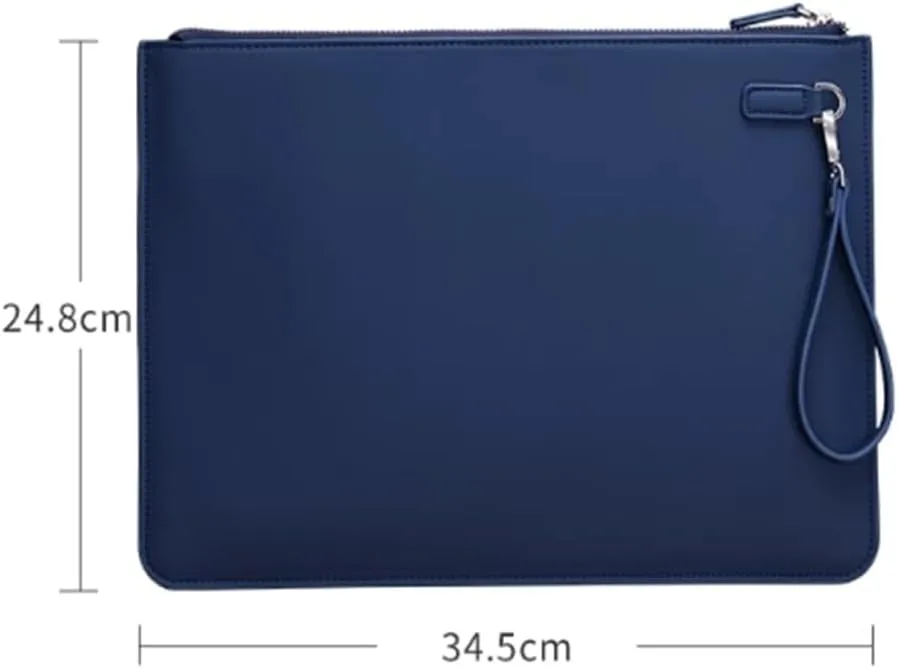 Envelope File Bag Business Briefcase Office Contract Bill Storage Bag for Office Writing(Blue)