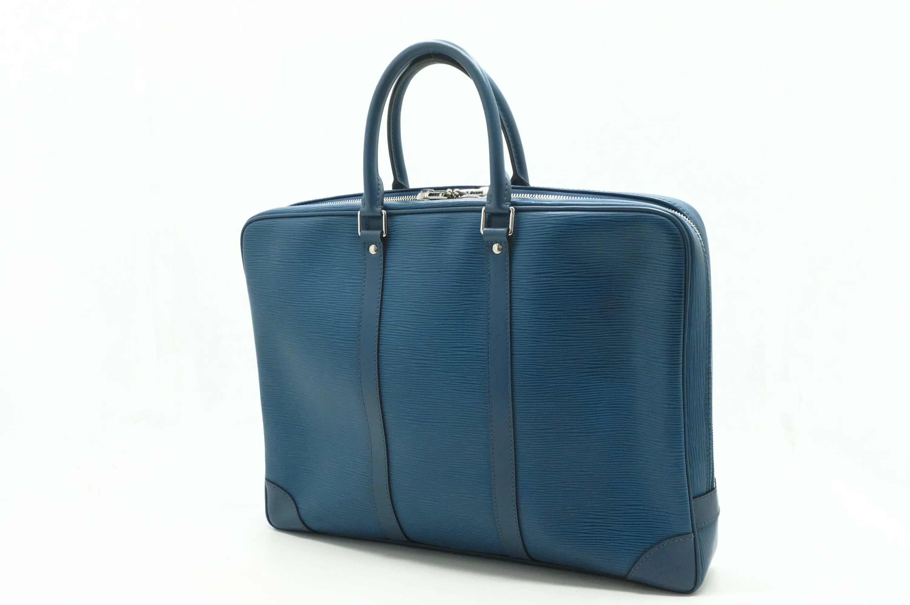 Epi Louis Document Blue Proven Poche in Vuitton Best priced Leather