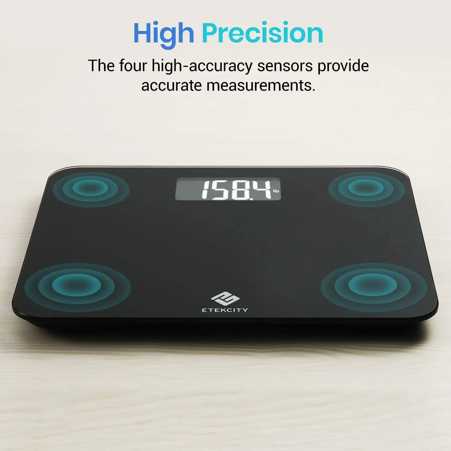 Etekcity Scale for Body Weight, Bathroom Digital Weighing Machine for People, Extra Wide Platform and High Capacity, Accurate and Safe, Large Number and Easy-to-Read on Backlit LCD Display, 440 lb