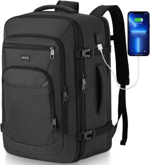 Expandable Carry on Backpack,45L Extra Large Travel Backpack Weekender Back Pack Airplane Approved with USB Port College School Backpack Bookbag for Adult Travel Business University