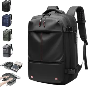Ezy Vac Backpack,Ezyvac Vacuum Compression Travel Backpack,Large Capacity Expandable Waterproof Multifunctional Bag (Black)