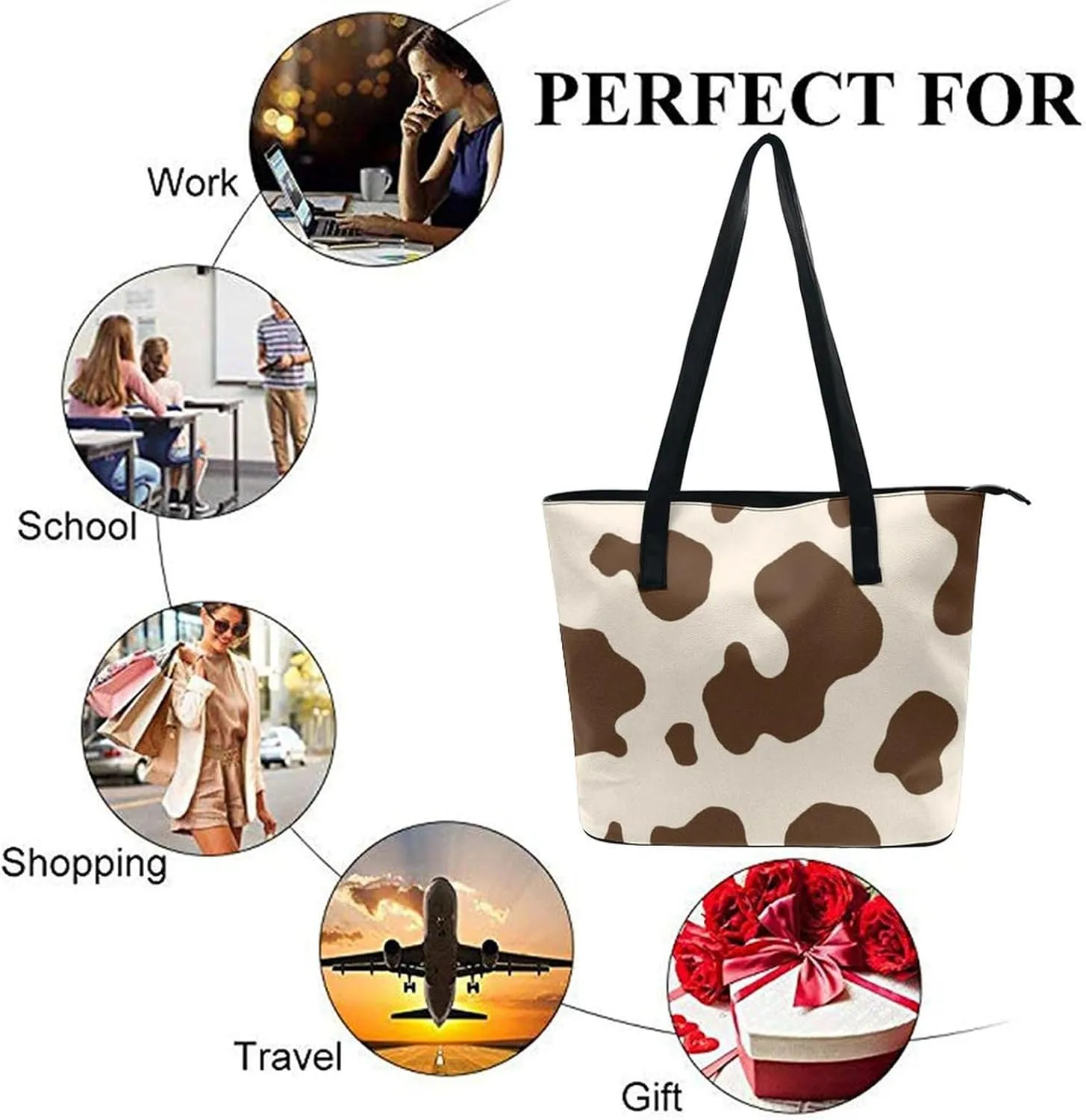 Fashionable Laptop Tote Bag For Women & Men, Large Work Commuter Bag