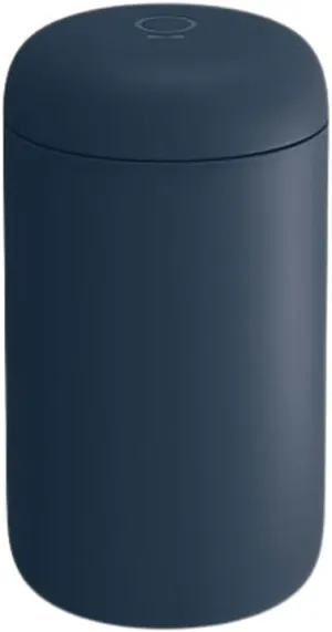 Fellow 16 oz Carter Wide Travel Mug - Wide Mouth Vacuum-Insulated Stainless Steel - Tea and Coffee Tumbler - Travel Coffee Mug with Ceramic Interior - Stone Blue
